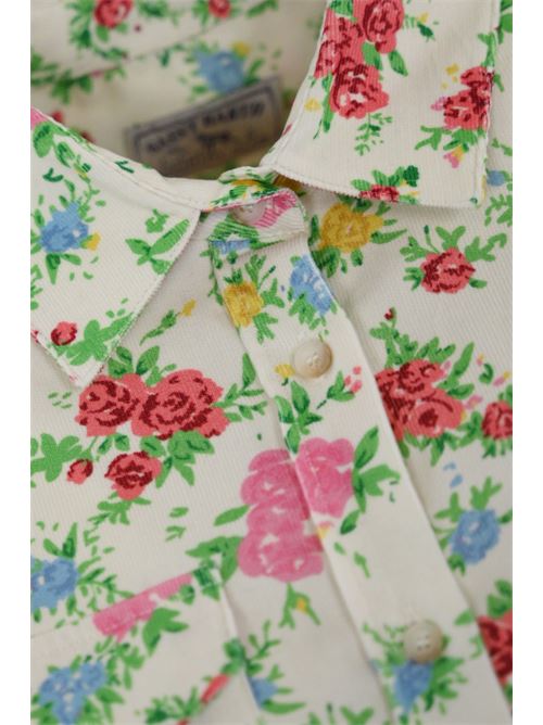 Camicia Deer Wild Flowers in velluto Mc2 Saint Barth | DEER00190G CODUROY WILD FLOWERS 10